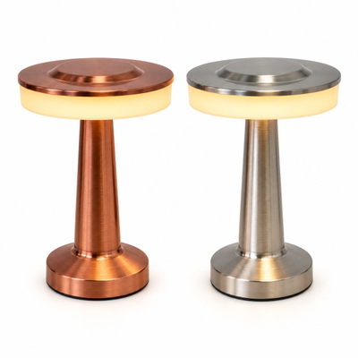 LAMPARA VELADOR TACTIL METAL PLATILLO