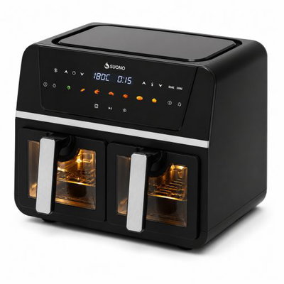 FREIDORA DE AIRE DIGITAL 9L C/DOBLE VENTANAS 1700W