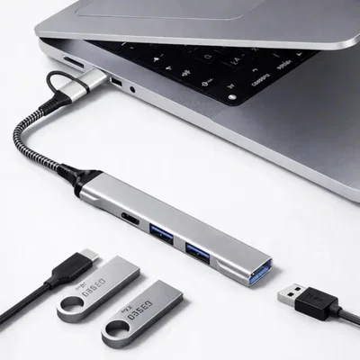 hub OTG TIPO C USB SD Multifuncional