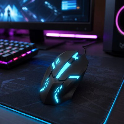 MOUSE CON CABLE RETROILUMINADO S1