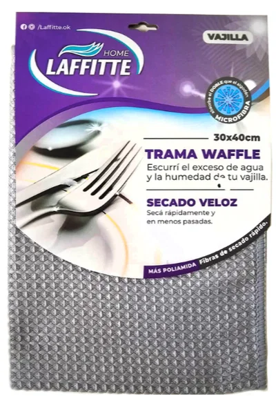 PAÑO VAJILLA TRAMA WAFFLE 30X40 CM. LAFFITTE