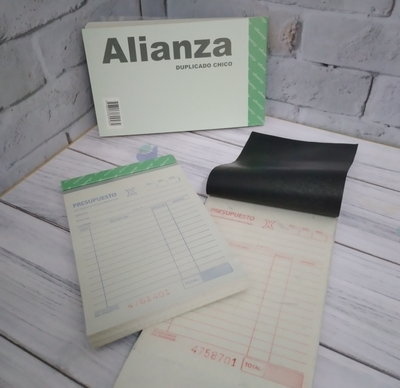 TALONARIO PRESUPUESTO DUPLICADO CHICO ALIANZA