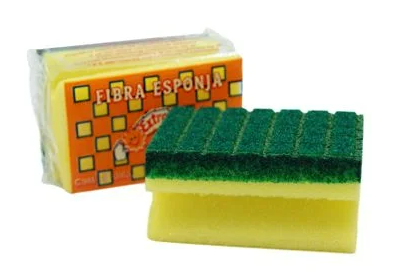 ESPONJA COCINA EXTRA SALVAUÑAS VERDE Y AMARILLA