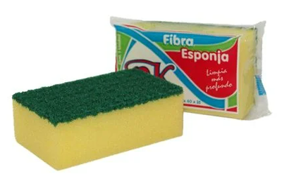 ESPONJA COCINA EXTRA CUADRIC VERDE Y AMARILLA