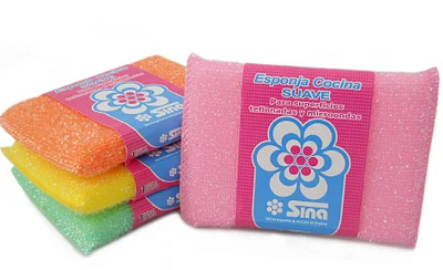 ESPONJA COCINA SUAVE TEFLON Y MICROONDAS