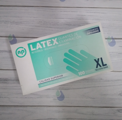 CAJA GUANTE LATEX T.XL X 100U.
