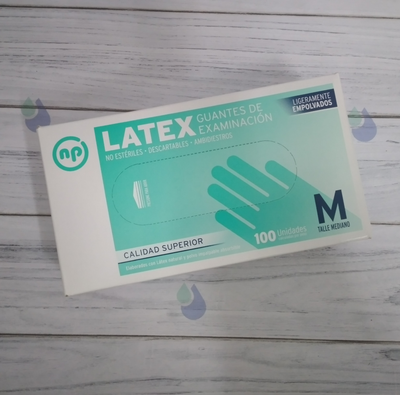 CAJA GUANTES LATEX T.M 100 UN.