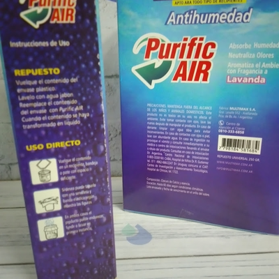 REPUESTO ANTIHUMEDAD LAVANDA PURIFIC AIR X 250 GR.