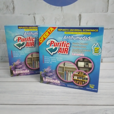 REPUESTO ANTIHUMEDAD LAVANDA PURIFIC AIR X 75 GR.