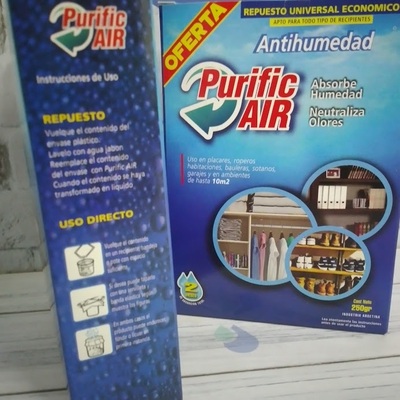 REPUESTO ANTIHUMEDAD NEUTRO PURIFIC AIR X 250 GR.