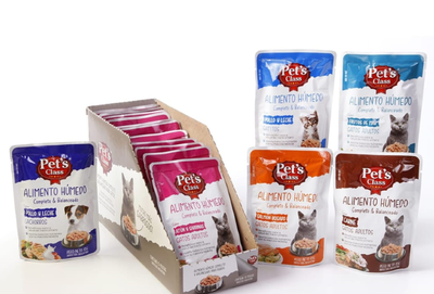 SOBRE ALIMENTO HUMEDO PERRO Y GATOS PET´S CLASS