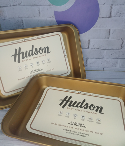 ASADERA RECTANGULAR DOBLE CAPA LINEA COBRE HUDSON
