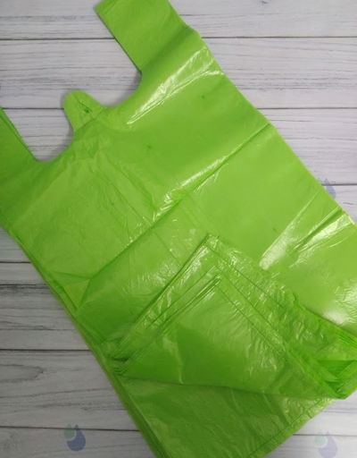 BOLSA CAMISETA VERDE 40X50 X 70 UNI. GREENPLAST
