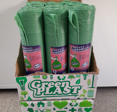 BOLSA VERDE ROLLO CONSORCIO 80X110X10 UNID.