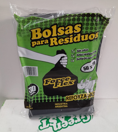 BOLSAS RESIDUO 50X70X30 UNID. REFORZADA FORCEFLEX