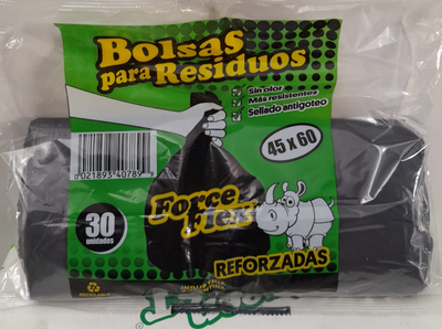BOLSAS RESIDUO 45x60X30 UNID. REFORZADA FORCEFLEX