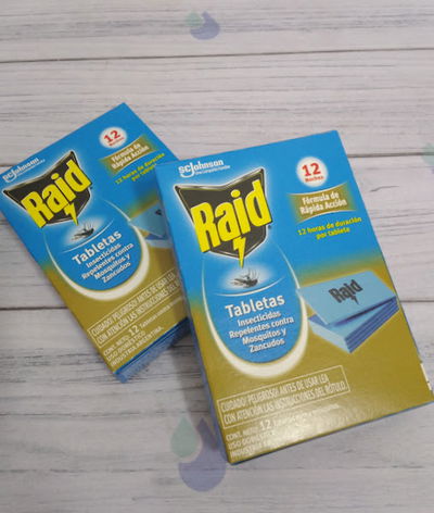 TABLETAS MOSQUITOS RAID 12 NOCHES