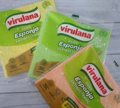 PAÑO ESPONJA ANTIBACTERIAL VIRULANA