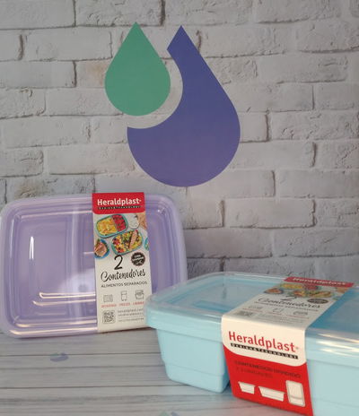 HERMETICO RECT. X 2 UNID. CON DIVISOR HERALDPLAST