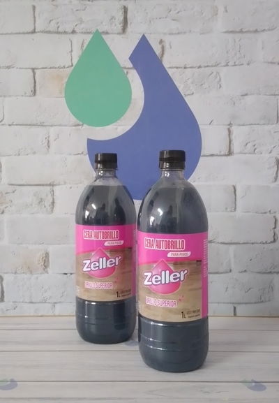 CERA AUTOBRILLO PARA PISOS NEGRA 1 LT ZELLER