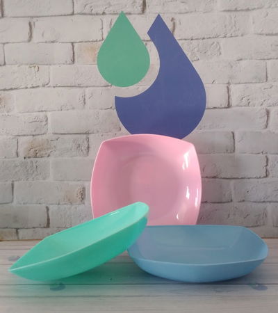 PLATO CUAD HONDO PLAST COLOR PAST