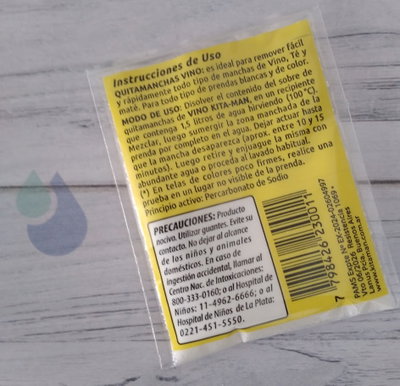 QUITA MANCHA POLVO PARA VINO KITA-MAN X 30 GR.