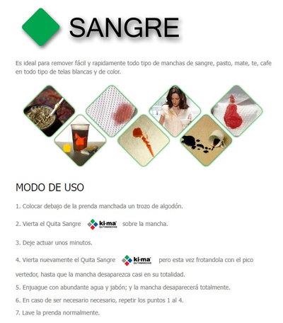 QUITA MANCHA SANGRE KI-MA X 60 C.C.