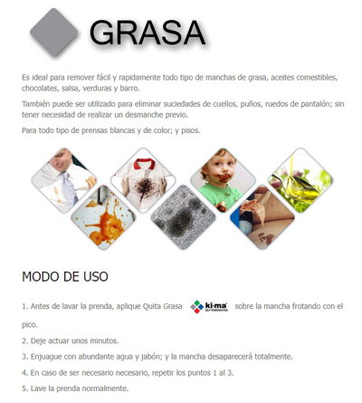 QUITA MANCHA GRASA KI-MA X 60 C.C.