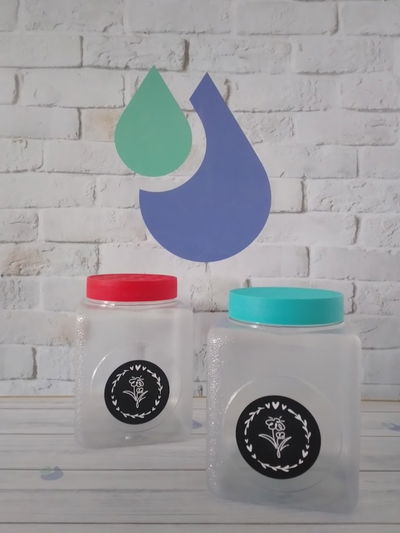 TARRO CUADRADO PLASTICO C/VISOR OPAL 1.2 LT APROX