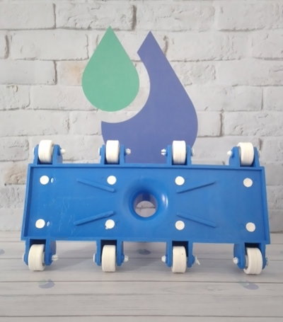 LIMPIAFONDO PLASTICO 8 RUEDAS GIRATORIAS VULCANO