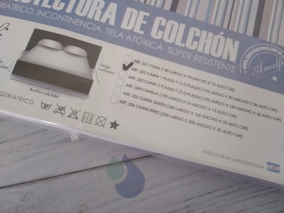 FUNDA COLCHON PVC ATOXICO CON ELASTICO 1 PLAZA