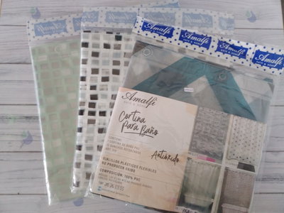 CORTINA ESTAMPADA PVC OJALILLOS PLAST. C/GANCHOS