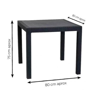 MESA PLASTICA SIMIL RATAN