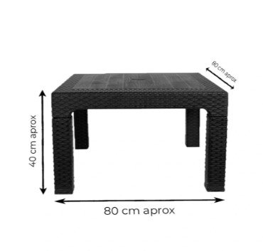 MESA RATONA TIPO RATAN PLASTICA