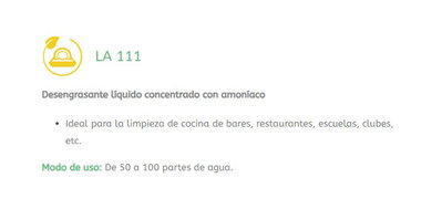 LA 111 - DESENGRASANTE AMONÍACO X 5LT -S EIQ