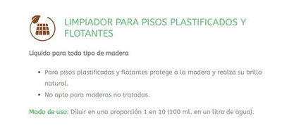 LIMPIA PISOS FLOTANTES Y PLASTIFICADOS X 5LT - SEIQ