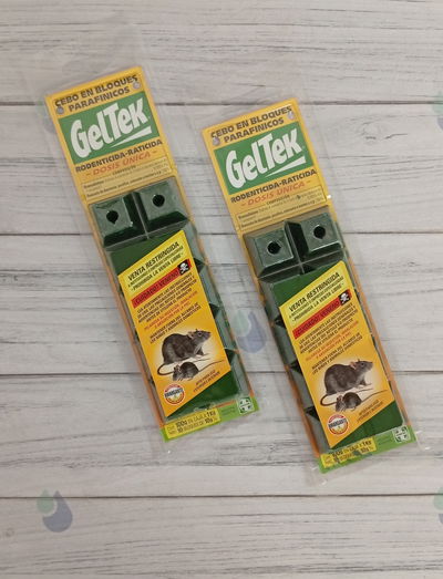 GELTEK RODENTICIDA - RATICIDA BLOQUE X 10 UNI.