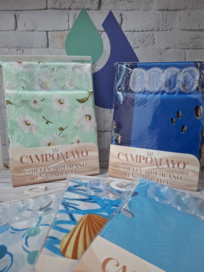 CORTINA DE BAÑO RASO ESTAMPADA CAMPOMAYO
