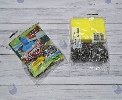 PACK AHORRO 2 ACERO + 1 FIBRA ESPONJA ROMYL