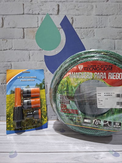 MANGUERA TRENZADA REFORZADA  + KIT DE RIEGO
