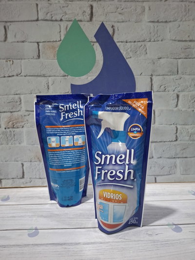 LIMPIADOR REPUESTO DP VIDRIO 450 ML SMELL F.