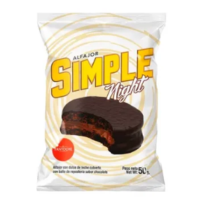 ALFAJOR SIMPLE NIGHT FANTOCHE CAJA X 12U