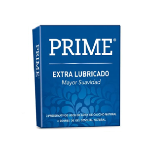 PRESERVATIVO PRIME EXTRA LUBRICADO (AZUL)