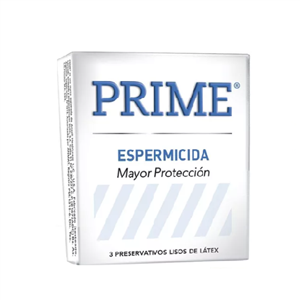 PRESERVATIVO PRIME ESPERMICIDA (BLANCO)