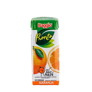 JUGO BAGGIO NARANJA X 200CC