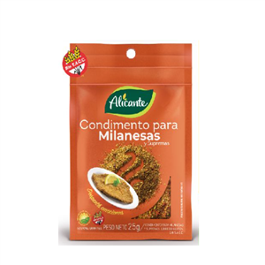 CONDIMENTO PARA MILANESAS ALICANTE 25G