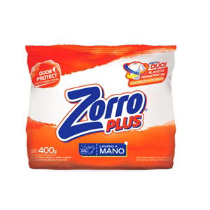 JABON EN POLVO ZORRO LAVADO A MANO 400G