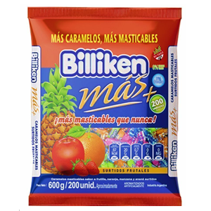 CARAMELOS BILLIKEN FRUTAL 600G