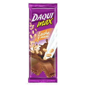 CHOCOLATE DAQUI MAX LECHE Y MANI X 120G