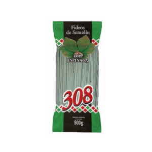 308 FIDEO TALLARIN ESPINACA N° 2 X 500GR